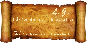 Lövenberger Graciella névjegykártya